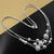 New charm silver color jewelry classic high-quality fashion Three chain light sand beads necklace N020 Kinsle