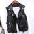 New pu leather waistcoat women motorcycle vest coat sleeveless vests large size 4xl