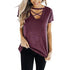 O-neck Hollow Out Short Sleeves Tops Women Casual Solid Breathable Loose Tees Summer Ladies Fashion Simple T-shirts High Quality