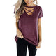 O-neck Hollow Out Short Sleeves Tops Women Casual Solid Breathable Loose Tees Summer Ladies Fashion Simple T-shirts High Quality