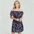 Off Shoulder Slash Neck Lacing Dress Women Fashion Printed Striped Short Dresses Multi Pattern Ladies Elegant Party Dress Summer