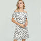 Off Shoulder Slash Neck Lacing Dress Women Fashion Printed Striped Short Dresses Multi Pattern Ladies Elegant Party Dress Summer