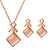 Opal Jewelry Sets For Woman Pendant Necklaces Choker Water Drop Earrings & Ring Gold Color Bohemia Wedding Jewelry Gifts