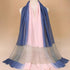 Organza Thin Scarves Women Boho Beach Shawl Girls Elegant Ladies Casual Long Soft Stitching Color Wrap Scarf