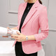 PEONFLY Ladies Blazers 2018 New Fashion Single Button Blazer Women Suit Jacket bule/red Blaser Female Blazer Femme
