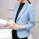 PEONFLY Ladies Blazers 2018 New Fashion Single Button Blazer Women Suit Jacket bule/red Blaser Female Blazer Femme