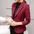 PEONFLY Ladies Blazers 2018 New Fashion Single Button Blazer Women Suit Jacket bule/red Blaser Female Blazer Femme