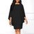 Plus Size  Chiffon Dress Women Casual Fashion Fake Two Pieces Flare Sleeve O-neck Elegant Cape Dress