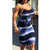 Plus Size S-3XL Women O Neck Spaghetti Strap Tie Dye Party Dress Female Sexy Night Club Backless Bodycon Vintage Dress SJ2792M