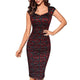 Plus Size Silver Line Decorative Sequins Lace Slim Bag Hip Pencil Dress A-Line Sleeveless Sexy Club Party Dress 2019