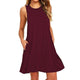Plus Size Summer Dress Women Mini Dresses Sleeveless Boho Short Beach Dress Black Red Sundress Casual Shift Dresses Vestidos