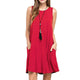 Plus Size Summer Dress Women Mini Dresses Sleeveless Boho Short Beach Dress Black Red Sundress Casual Shift Dresses Vestidos