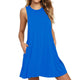 Plus Size Summer Dress Women Mini Dresses Sleeveless Boho Short Beach Dress Black Red Sundress Casual Shift Dresses Vestidos