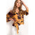 Printed V-Neck Bandage Shirts Women Vintage Casual Long Sleeve Loose Chiffon Tops  Office Lady Fashion Elegant Blouses Spring