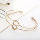Punk Retro Charm Simple Moon Star Heart Crystal Bracelet Party Jewelry Accessories Bracelet  Bracelet For Women