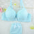 Push Up  Underwire Bra 3/4 Cup A B Cup Pleated Solid Color Underwear Adjusted Strap Bra&Brief Set
