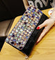 QIAOBAO 2019 Newest Bridal diamond beaded clutch bag evening bag patent leather bag shoulder Rhinestone bag
