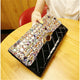 QIAOBAO Banquet party bag high-end clutch bag hand-held diamond-studded shoulder oblique cross-hand grasping color diamond bag