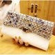 QIAOBAO Banquet party bag high-end clutch bag hand-held diamond-studded shoulder oblique cross-hand grasping color diamond bag