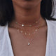 RAVIMOUR 19Style Boho Necklaces for Women Vintage Gold Silver Chain Long Moon Statement Necklace Pendant Bohemian Choker Jewelry