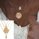 RAVIMOUR 19Style Boho Necklaces for Women Vintage Gold Silver Chain Long Moon Statement Necklace Pendant Bohemian Choker Jewelry