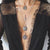 RAVIMOUR 19Style Boho Necklaces for Women Vintage Gold Silver Chain Long Moon Statement Necklace Pendant Bohemian Choker Jewelry