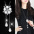 RAVIMOUR Simulated Pearl Choker Necklaces for Women Silver Color Chain Long Necklace Pendant Jewelry Accessories Trendy Kolye