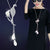RAVIMOUR Simulated Pearl Choker Necklaces for Women Silver Color Chain Long Necklace Pendant Jewelry Accessories Trendy Kolye