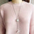 RAVIMOUR Simulated Pearl Choker Necklaces for Women Silver Color Chain Long Necklace Pendant Jewelry Accessories Trendy Kolye