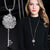 RAVIMOUR Simulated Pearl Choker Necklaces for Women Silver Color Chain Long Necklace Pendant Jewelry Accessories Trendy Kolye
