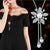 RAVIMOUR Simulated Pearl Choker Necklaces for Women Silver Color Chain Long Necklace Pendant Jewelry Accessories Trendy Kolye