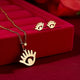 AlphaGal Flower Gold Color Stainless Steel Sets For Women Emoji Butterfly Fish Bone Necklace Earrings Jewelry Set Wedding Jewelry