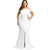Off The Shoulder Slit Lace Plus Size Dress Short Sleeves Floor-Length High Waist Party Dress Sexy Mermaid Maxi Dress