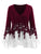Plus Size Applique Layered Blouse Women Blouses 2018 Fall New Fashions V-Neck Long Sleeves Ladies Tops Blusas Clothing