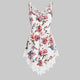ROSEGAL Plus Size Asymmetric Lace Panel Floral Print Tank Top Sweetheart Neck Casual Criss-Cross Women Sleeveless Long Tops 2019