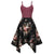Plus Size Dress Spaghetti Strap Handkerchief Floral Dress Sleeveless Asymmetrical Mid-Calf Women Summer Vintage Dress