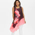 Plus Size Floral Sleeveless Asymmetric Blouse Women Long Casual Shirts Blouses Womens Tops And Blouses Ladies Clothes