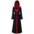ROSEGAL Plus Size Hooded Lace Up Maxi Dress Women A-Line Long Sleeves Hooded V-neck Long Gothic Dress Novelty High Waist Robe