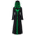 ROSEGAL Plus Size Hooded Lace Up Maxi Dress Women A-Line Long Sleeves Hooded V-neck Long Gothic Dress Novelty High Waist Robe
