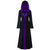 ROSEGAL Plus Size Hooded Lace Up Maxi Dress Women A-Line Long Sleeves Hooded V-neck Long Gothic Dress Novelty High Waist Robe