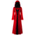 ROSEGAL Plus Size Hooded Lace Up Maxi Dress Women A-Line Long Sleeves Hooded V-neck Long Gothic Dress Novelty High Waist Robe