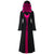 ROSEGAL Plus Size Hooded Lace Up Maxi Dress Women A-Line Long Sleeves Hooded V-neck Long Gothic Dress Novelty High Waist Robe