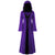 ROSEGAL Plus Size Hooded Lace Up Maxi Dress Women A-Line Long Sleeves Hooded V-neck Long Gothic Dress Novelty High Waist Robe