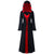 ROSEGAL Plus Size Hooded Lace Up Maxi Dress Women A-Line Long Sleeves Hooded V-neck Long Gothic Dress Novelty High Waist Robe