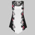 ROSEGAL Plus Size Lace Panel Floral Cropped Tank Tops Summer Scoop Neck Sleeveless Long T-shirts Camis Women Clothes 5XL