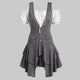 Plus Size Off The Shoulder Blouse And Plunge Layered Tank Top Set Ruffles Lace up Long Shirt Short Sleeve Two Pieces Top