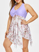 Plus Size Printed Asymmetrical Women Sets Summer Beach Bathing Suit Casual Ladies Set Big Size Beachwear Women Clothing