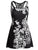 ROSEGAL Plus Size Printed Lace Insert Racerback Top Women Tank Top Summer See Thru Lace Panel Ladies Tops Tees Big Size Clothing
