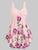 ROSEGAL Plus Size Rose Floral Print Flare Camis Sweetheart Collar Sleeveless Casual Women Summer Top 2019 Elegant A-line Tops