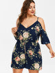 Plus Size Women Floral Jumpsuits Flower Cami Romper Casual Streetwear Sexy High Wasit Women Summer Playsuits 2019